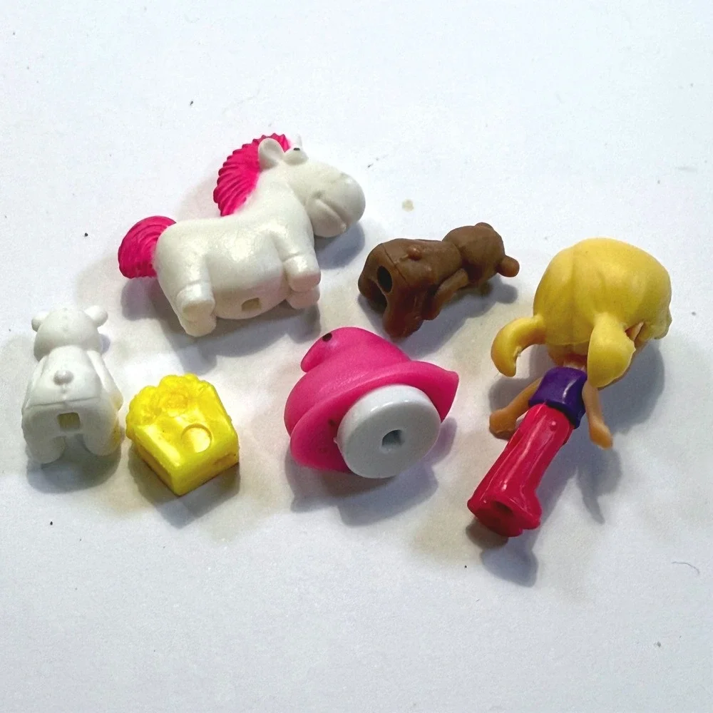 Polly Pocket Doll Animal Accessory Lot Pony Teddy Bear Replacement Pieces